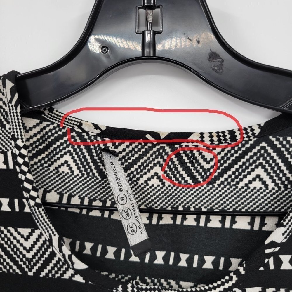 Atmosphere Women Black Aztec Stripe Short Sleeve Casual Mini Dress Size XS - Picture 5 of 14